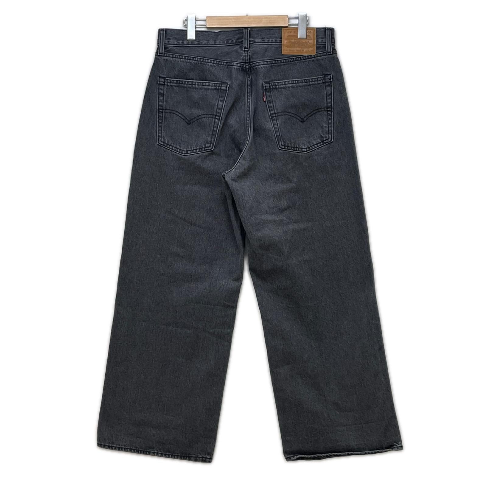 デニムパンツ Levi's premium BAGGY WIDE バギーブラックデニム W32L30