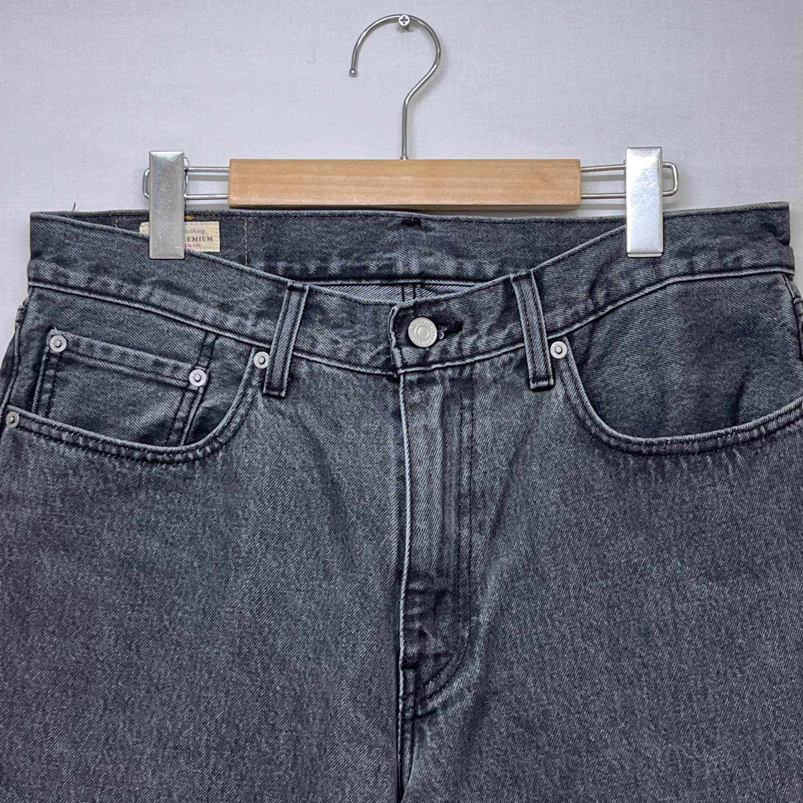 デニムパンツ Levi's premium BAGGY WIDE バギーブラックデニム W32L30