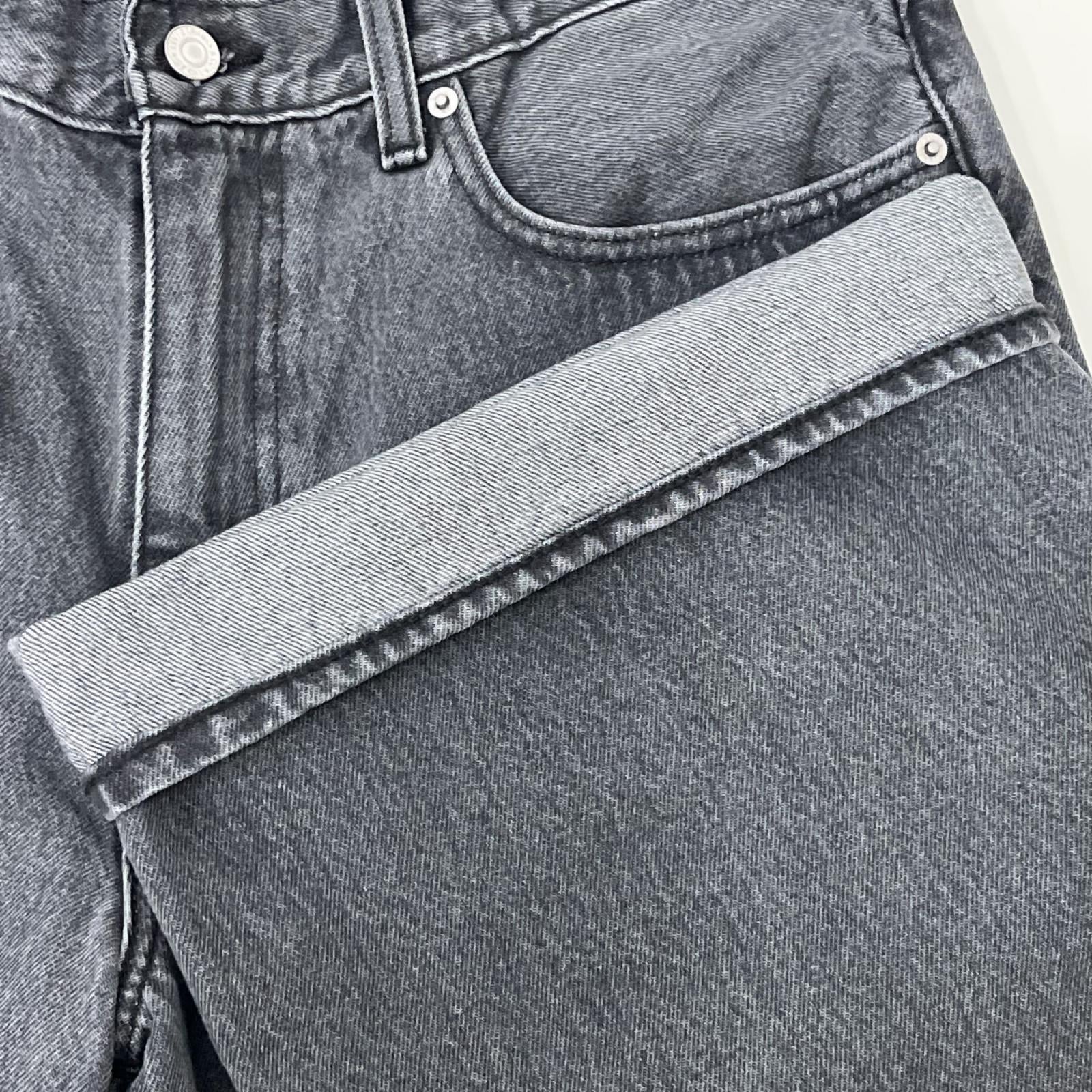 デニムパンツ Levi's premium BAGGY WIDE バギーブラックデニム W32L30