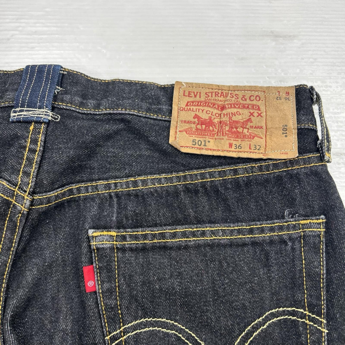 デニムパンツ Levi's 501 ﾒｷｼｺ製 ﾃﾞﾆﾑﾊﾟﾝﾂ W36L32 ブラック