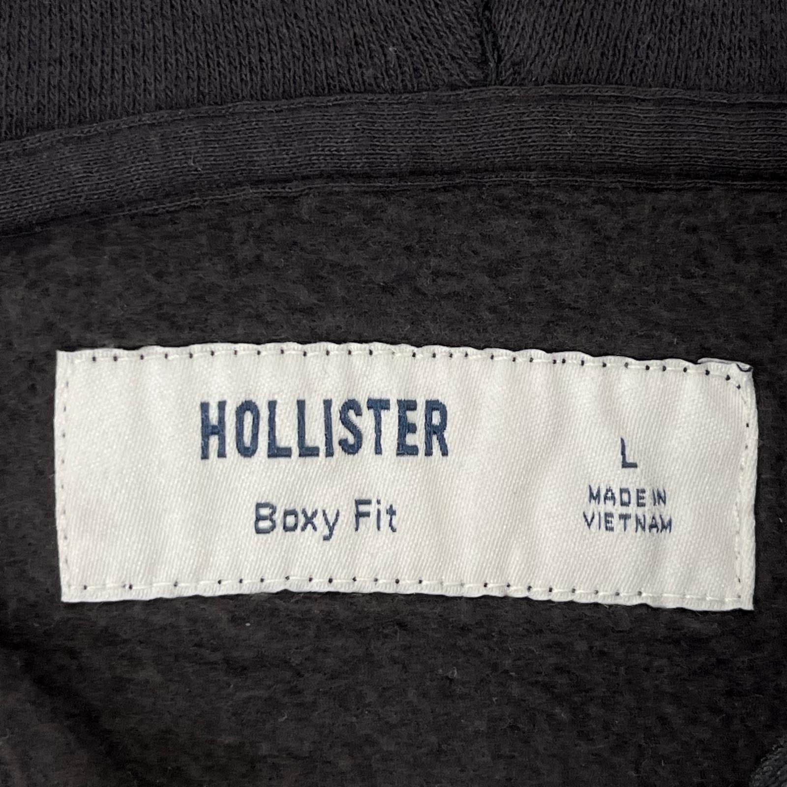 パーカー Hollister×Harley Davidson Boxy Fit ジップパーカー L チャコール L