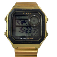 腕時計 WORLD TIME ﾒｲﾝｽﾄﾘｰﾄ ﾃﾞｼﾞﾀﾙ時計 GOLD ゴールド