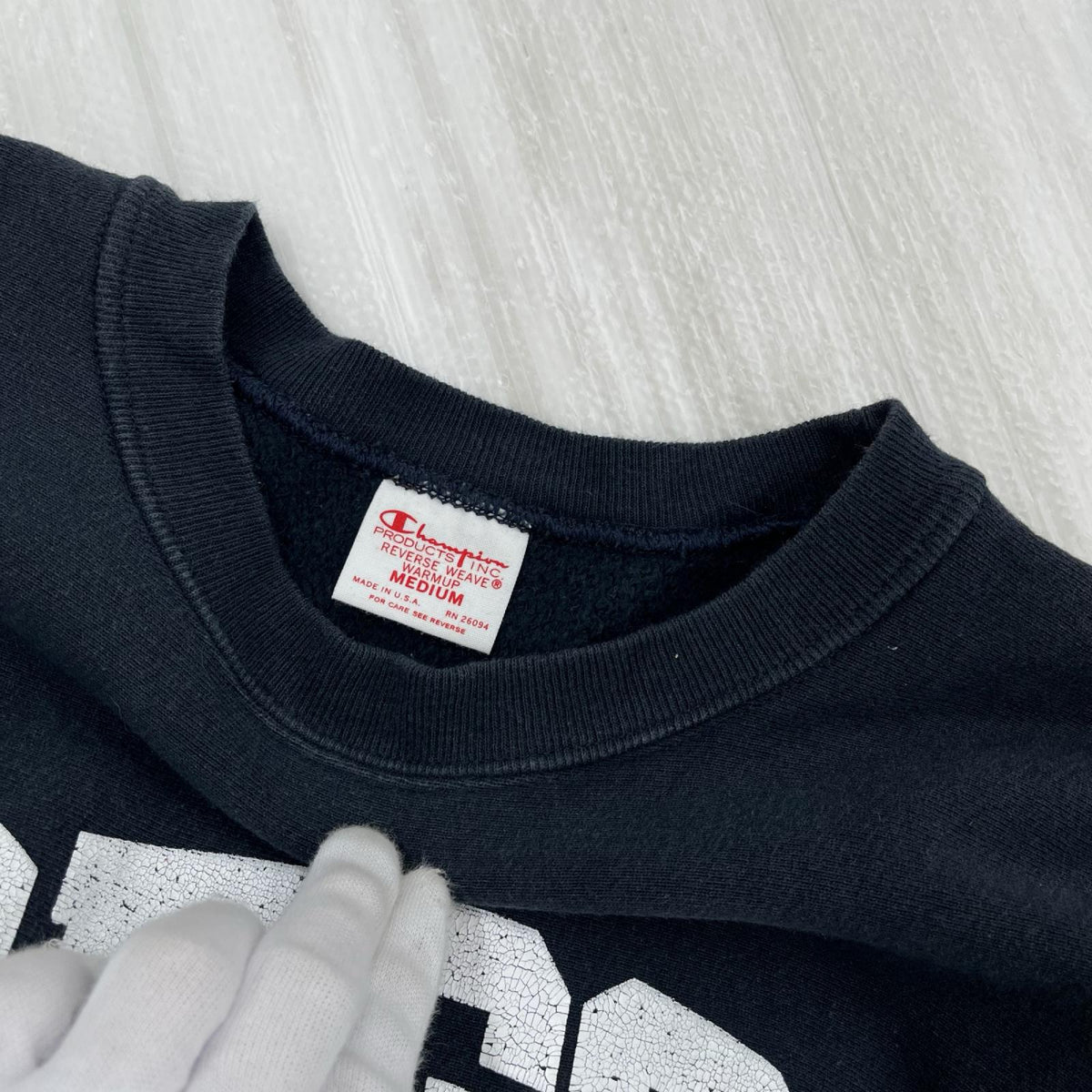 スウェット Champion 赤ﾀｸﾞ復刻 USA製 RWｽｳｪｯﾄ M ﾈｲﾋﾞｰ M