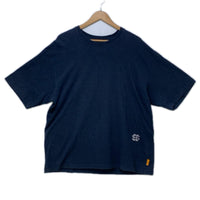 半袖Ｔシャツ SEE SEE 裾ロゴ コットンヘンプTee L ネイビー L ネイビー