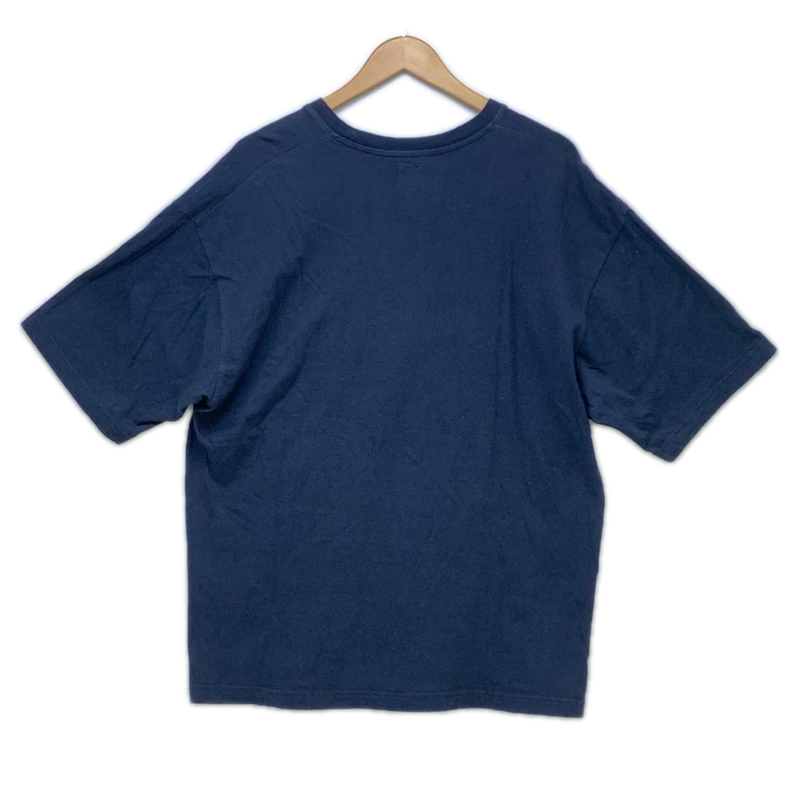 半袖Ｔシャツ SEE SEE 裾ロゴ コットンヘンプTee L ネイビー L ネイビー