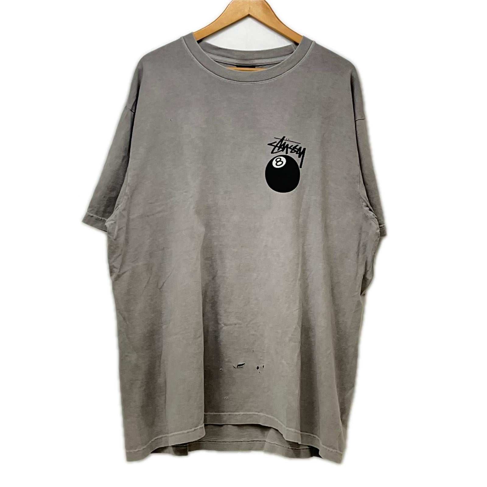 半袖Ｔシャツ STUSSY ガーメントダイ 8ボールプリントTee XXL グレー グレー