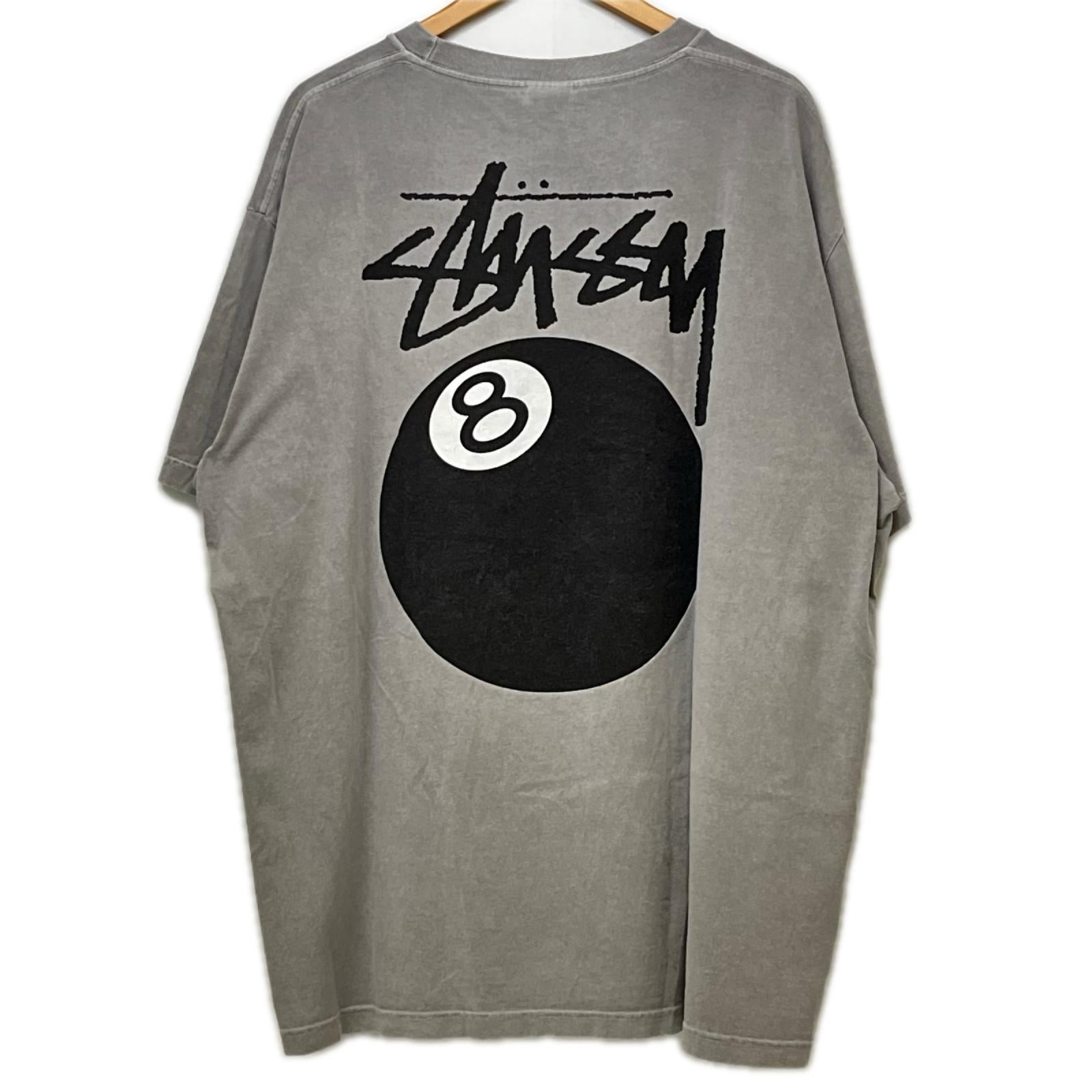 半袖Ｔシャツ STUSSY ガーメントダイ 8ボールプリントTee XXL グレー グレー