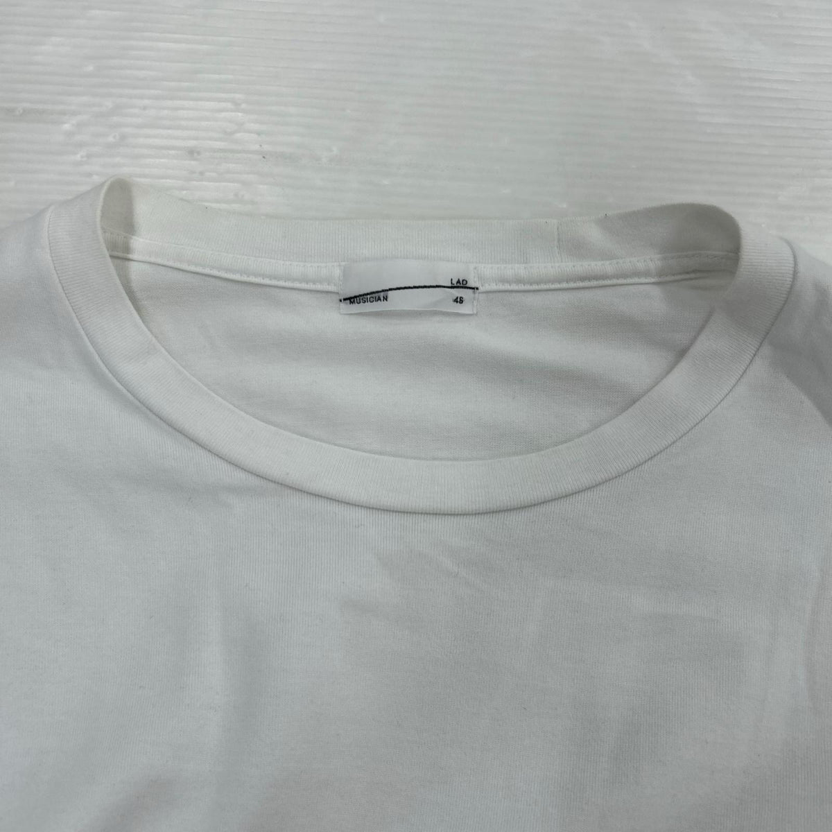 長袖Ｔシャツ LAD MUSICIAN 24AW 人間失格 ﾎﾟｹｯﾄﾛﾝTee 46 ﾎﾜｲﾄ ホワイト