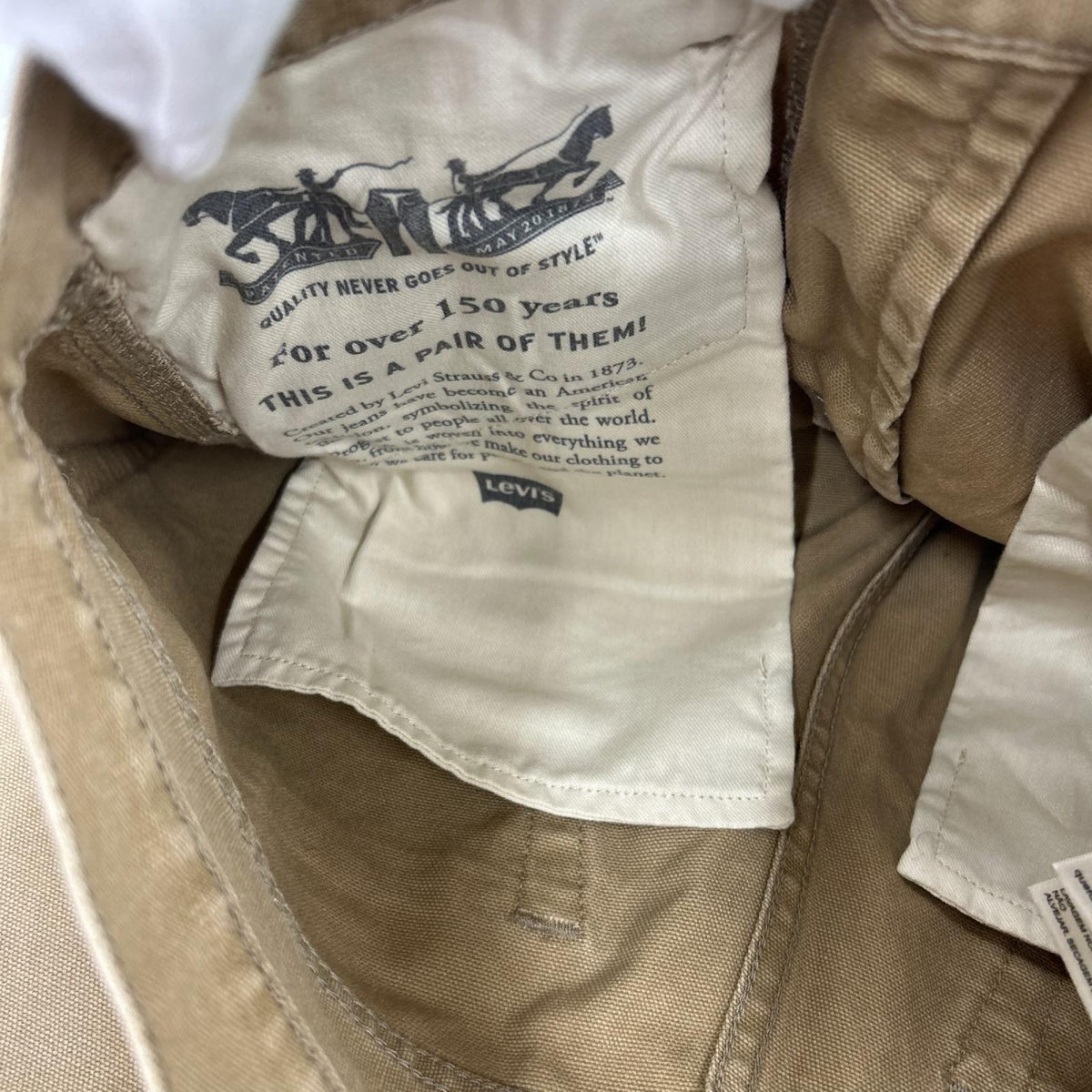 パンツ Levi's ﾀﾞﾌﾞﾙﾆｰ ﾍﾟｲﾝﾀｰﾊﾟﾝﾂ W28L32 ﾍﾞｰｼﾞｭ ベージュ
