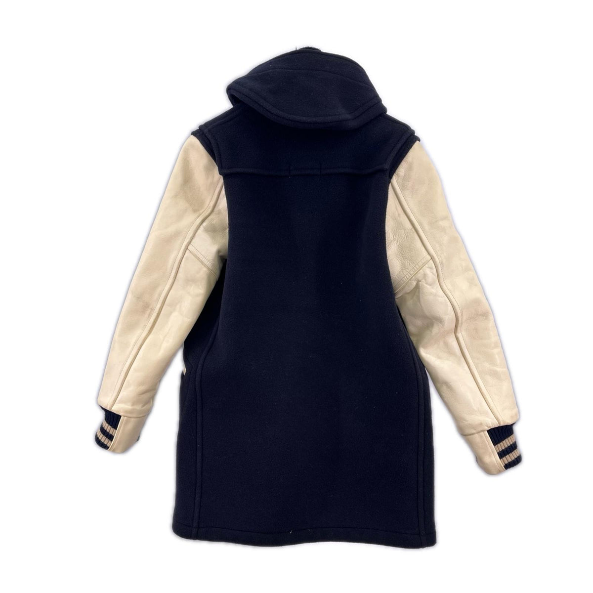 ジャケット 袖ﾚｻﾞｰﾀﾞｯﾌﾙｺｰﾄ（XS) ネイビー