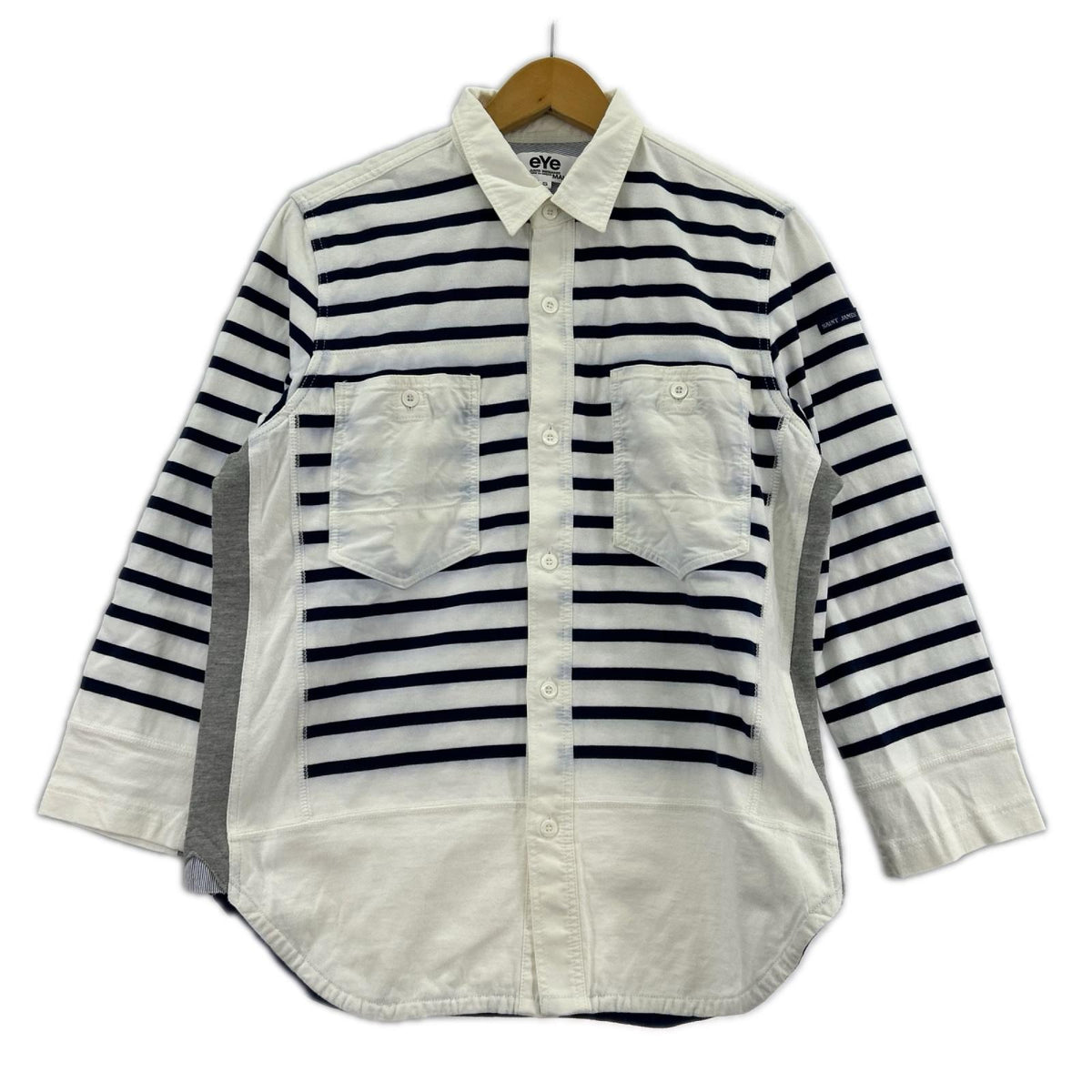 長袖シャツ SAINT JAMES ﾎﾞｰﾀﾞｰ解体再構築ｼｬﾂ（S) S