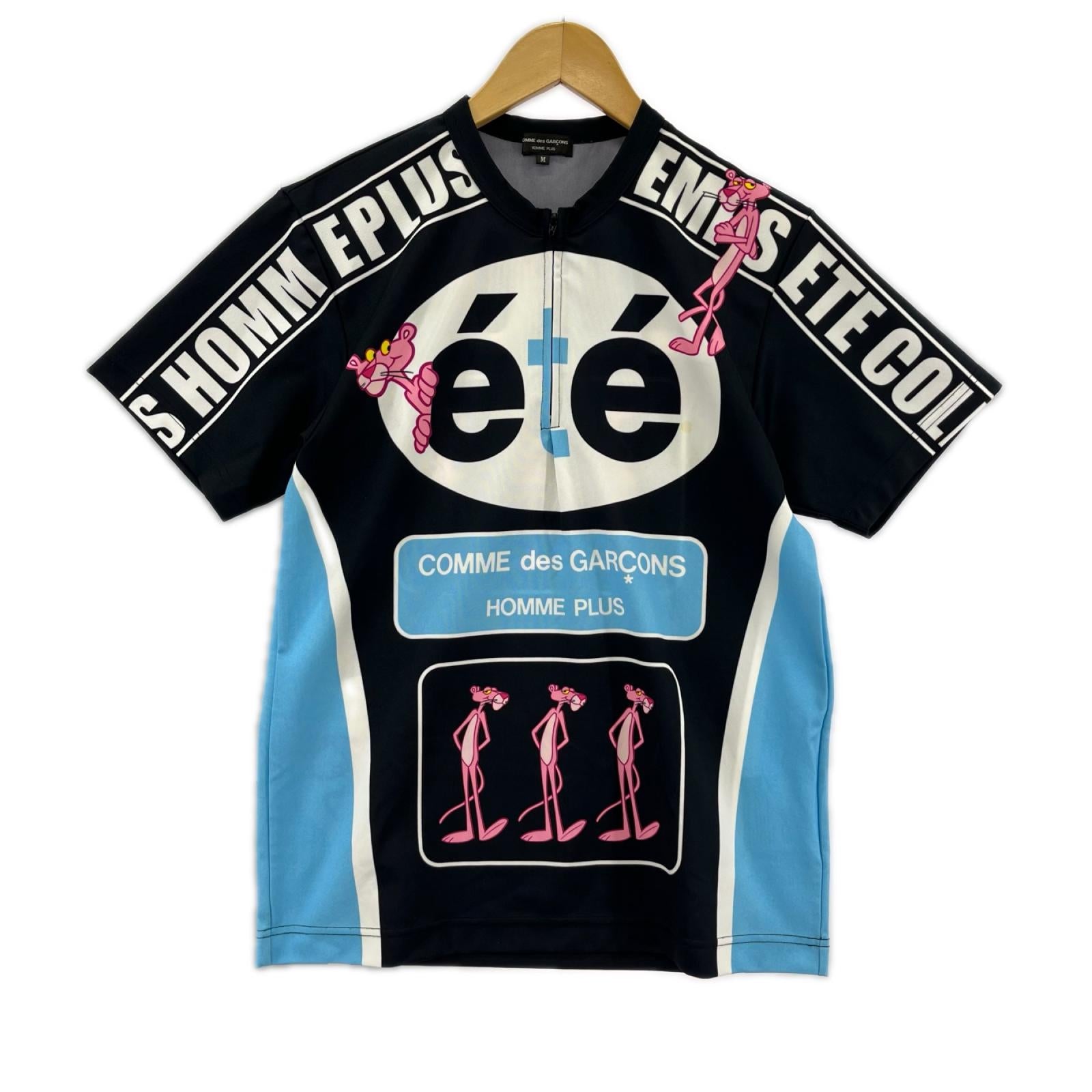 半袖Ｔシャツ ﾋﾟﾝｸﾊﾟﾝｻｰﾊｰﾌｼﾞｯﾌﾟ ｻｲｸﾙｼｬﾂ (M) M ブラック