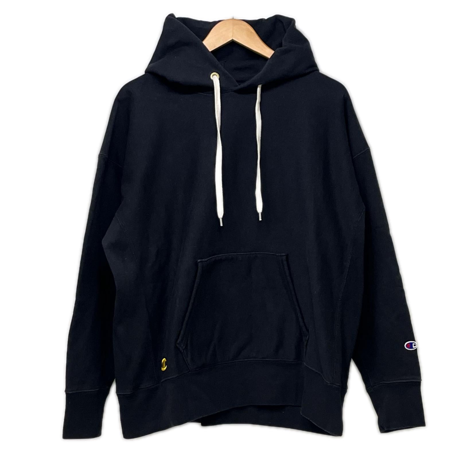 パーカー Champion ロゴ刺繍 RWパーカー XL ブラック LL