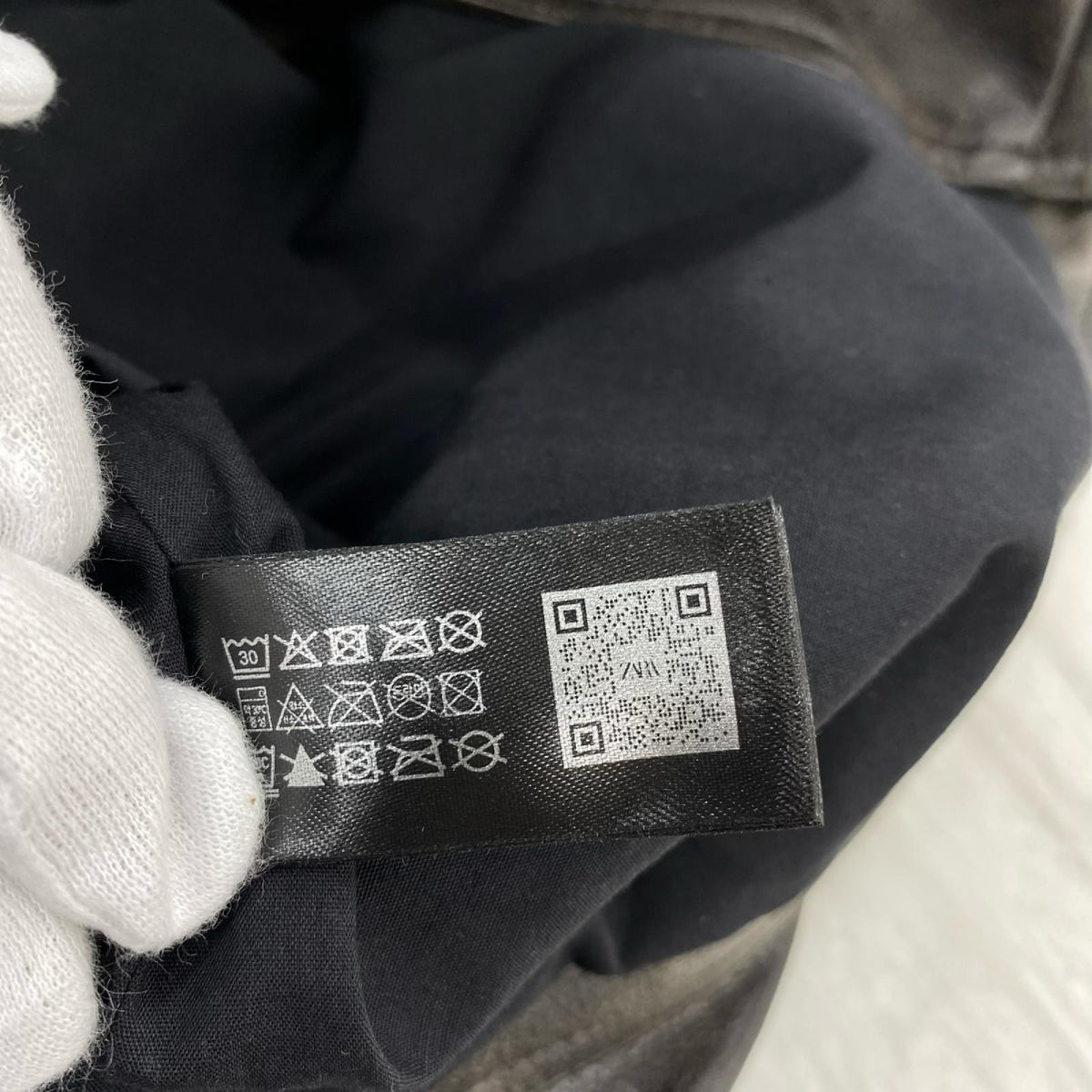 ジャケット ZARA 合皮ﾀﾞﾌﾞﾙﾗｲﾀﾞｰｽ（L) ﾌﾞﾗｳﾝﾌﾞﾗｯｸ L ブラウン