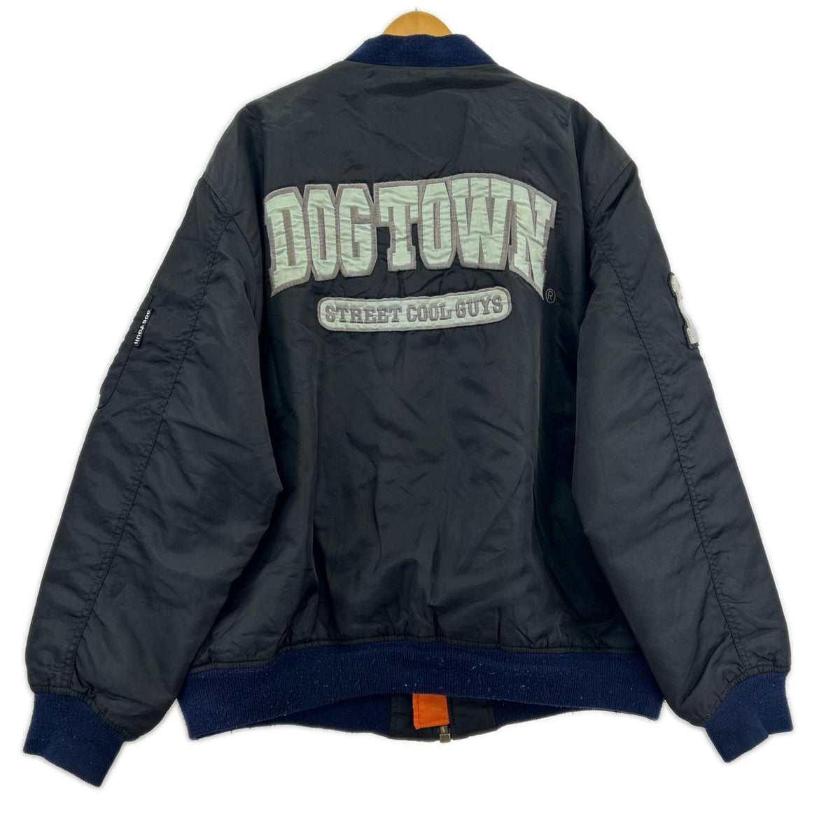 ブルゾン DOG TOWN ﾜｯﾍﾟﾝﾃﾞｻﾞｲﾝ MA-1 XL ﾌﾞﾗｯｸ ブラック