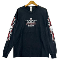 長袖Ｔシャツ 00s BLACK HILLS RALLY 両面ﾌﾟﾘﾝﾄﾛﾝTee M ﾌﾞﾗｯｸ M ブラック