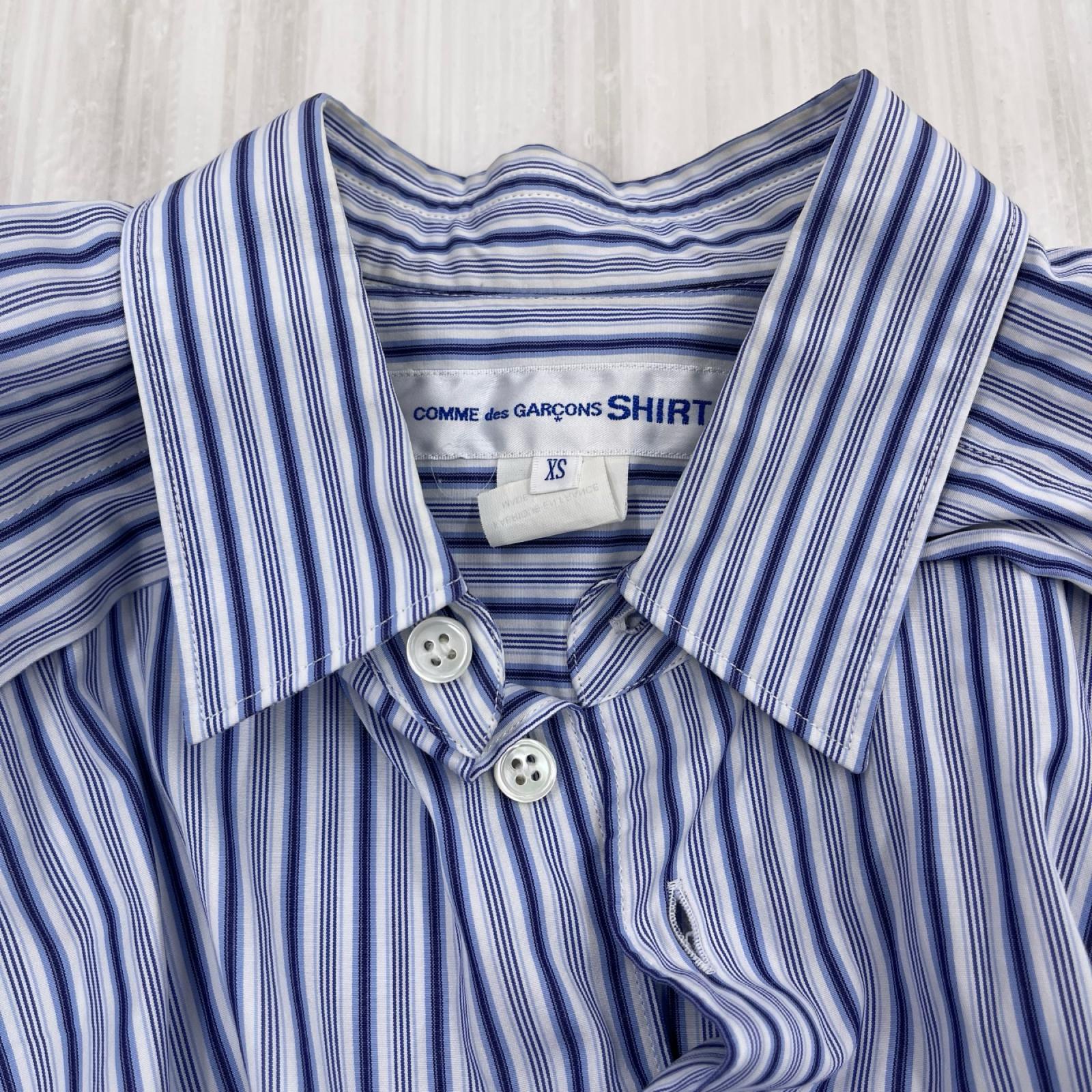長袖シャツ COMME des GARCONS ﾃﾞｻﾞｲﾝﾄﾞｯｷﾝｸﾞﾛﾝｸﾞｼｬﾂ XS 青