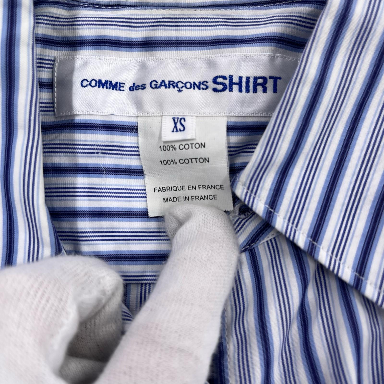 長袖シャツ COMME des GARCONS ﾃﾞｻﾞｲﾝﾄﾞｯｷﾝｸﾞﾛﾝｸﾞｼｬﾂ XS 青