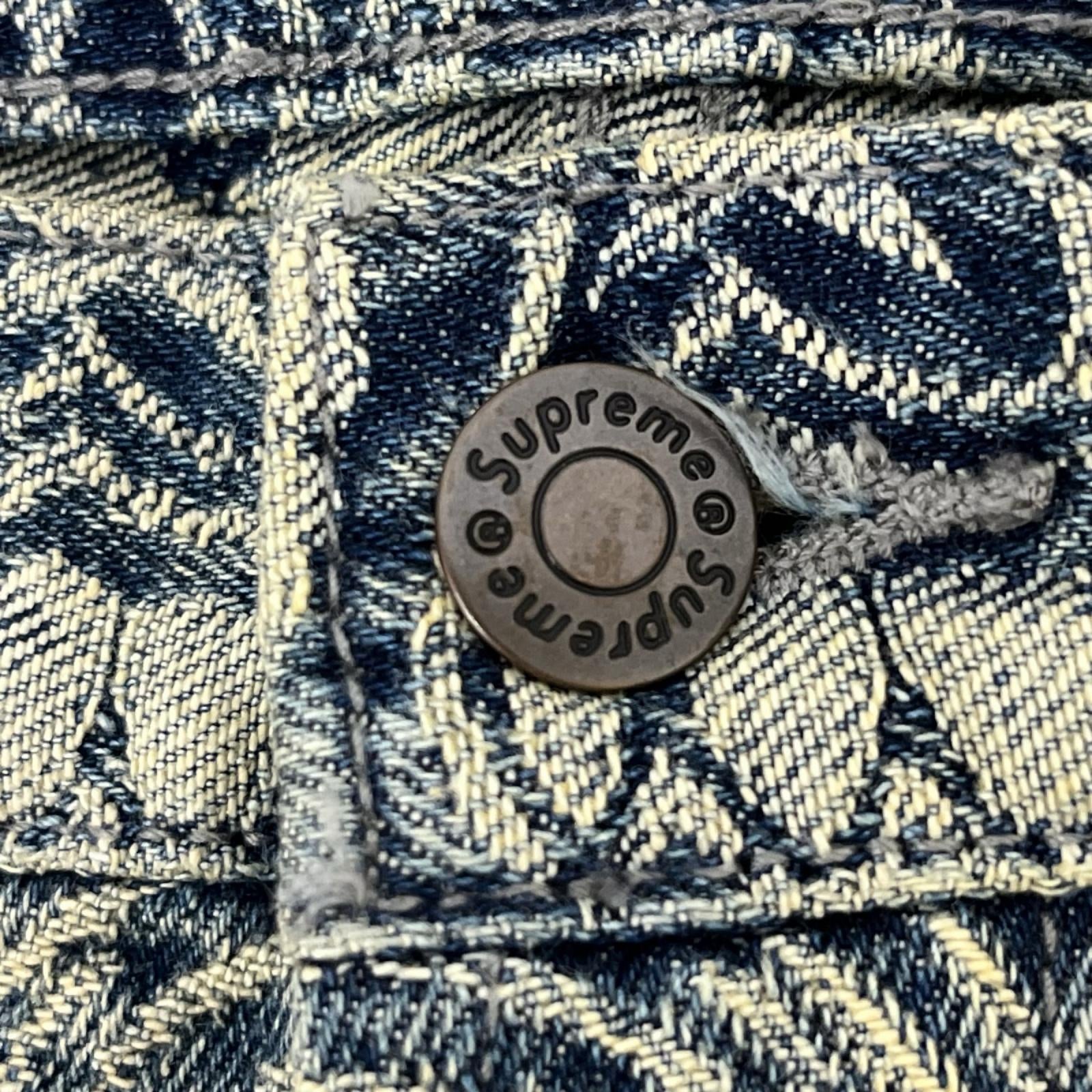 パンツ Supreme 25ss Bandana Jacquard Baggy Jean バギーデニム 32 ブルー