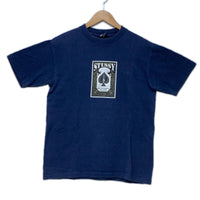 半袖Ｔシャツ STUSSY 90s 紺タグ PLAYERS CLUB スペードプリントTee M ネイビー M ネイビー