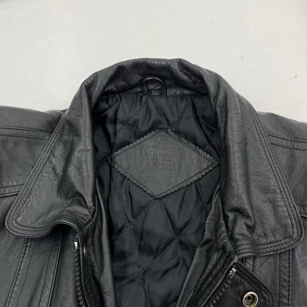 レザージャケット ECHT LEDER ﾚｻﾞｰﾌﾞﾙｿﾞﾝ LL ﾌﾞﾗｯｸ LL ブラック