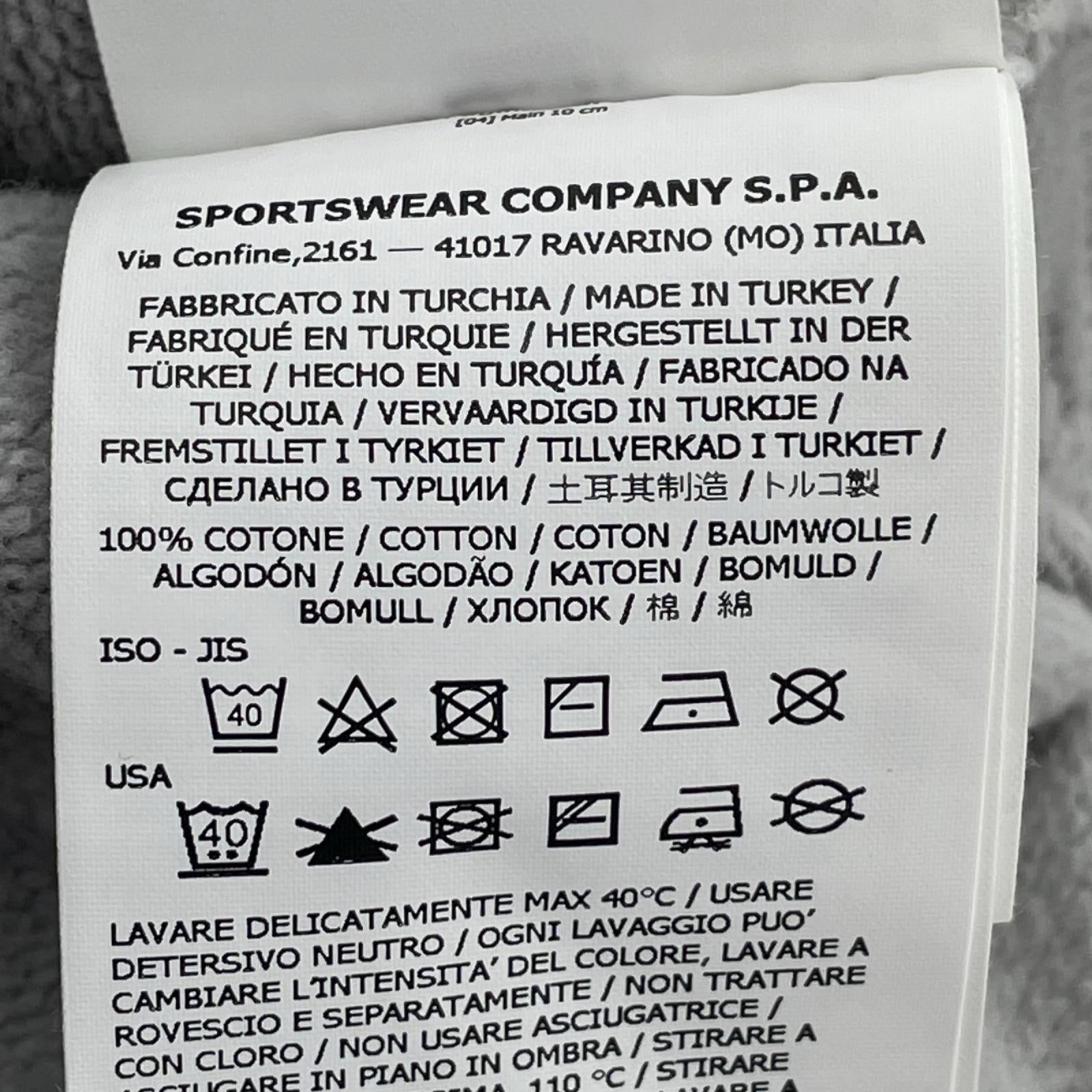 スウェット ブラッシュド オーガニック コットン フリース オーバーサイズ フィット -S S グレー