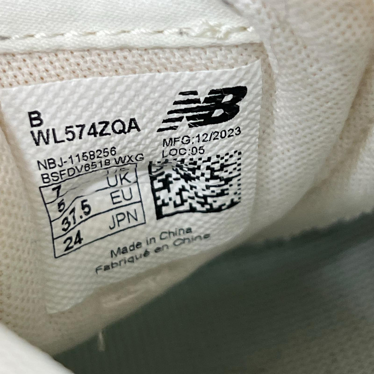 スニーカー Women's 574 "Light Gray" WL574ZQA (24.0) 24cm (US6 UK5 1/2 EU38)