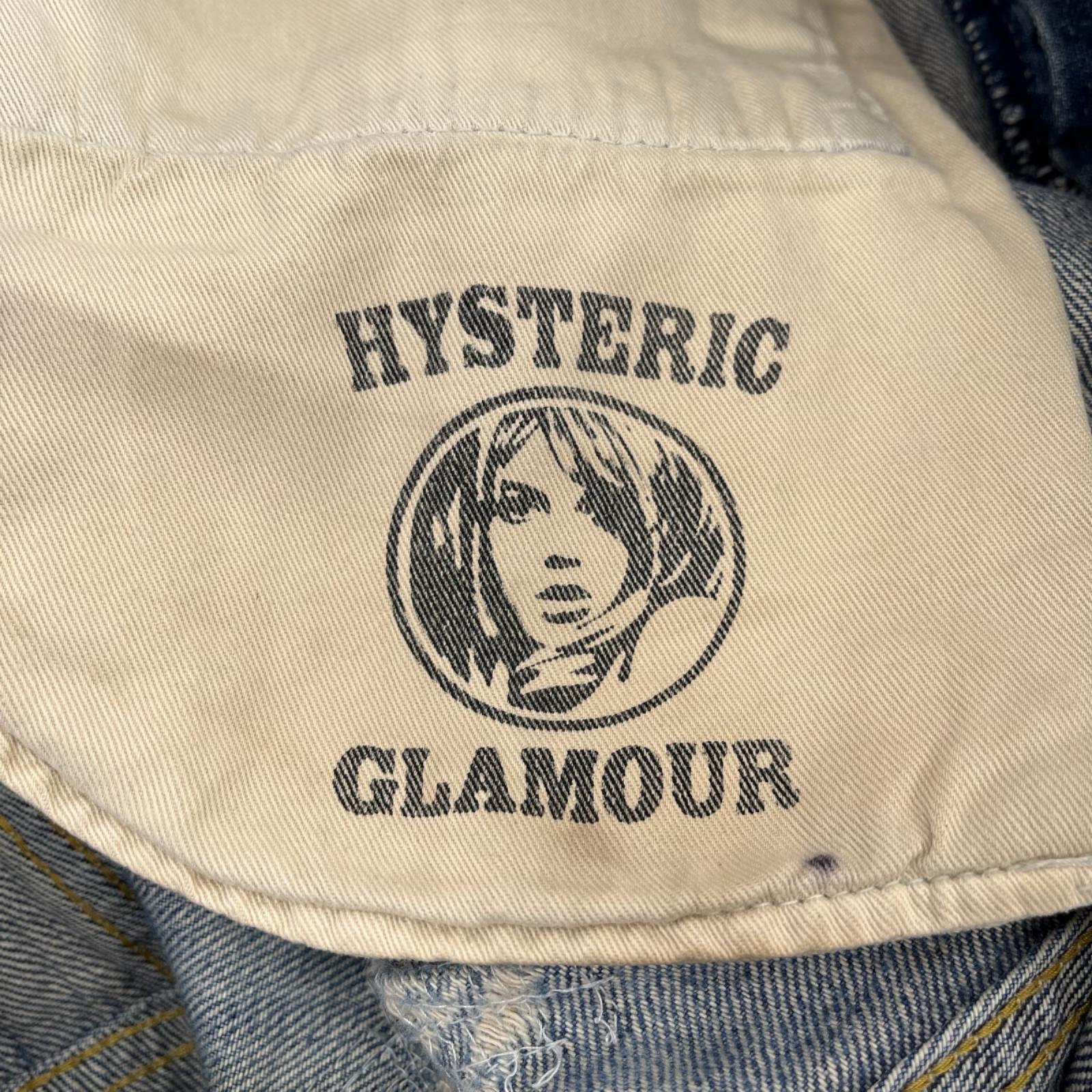 デニムパンツ HYSTERIC GLAMOUR RSM加工ﾃﾞﾆﾑﾊﾟﾝﾂ ﾌﾞﾙｰ 32 ネイビー