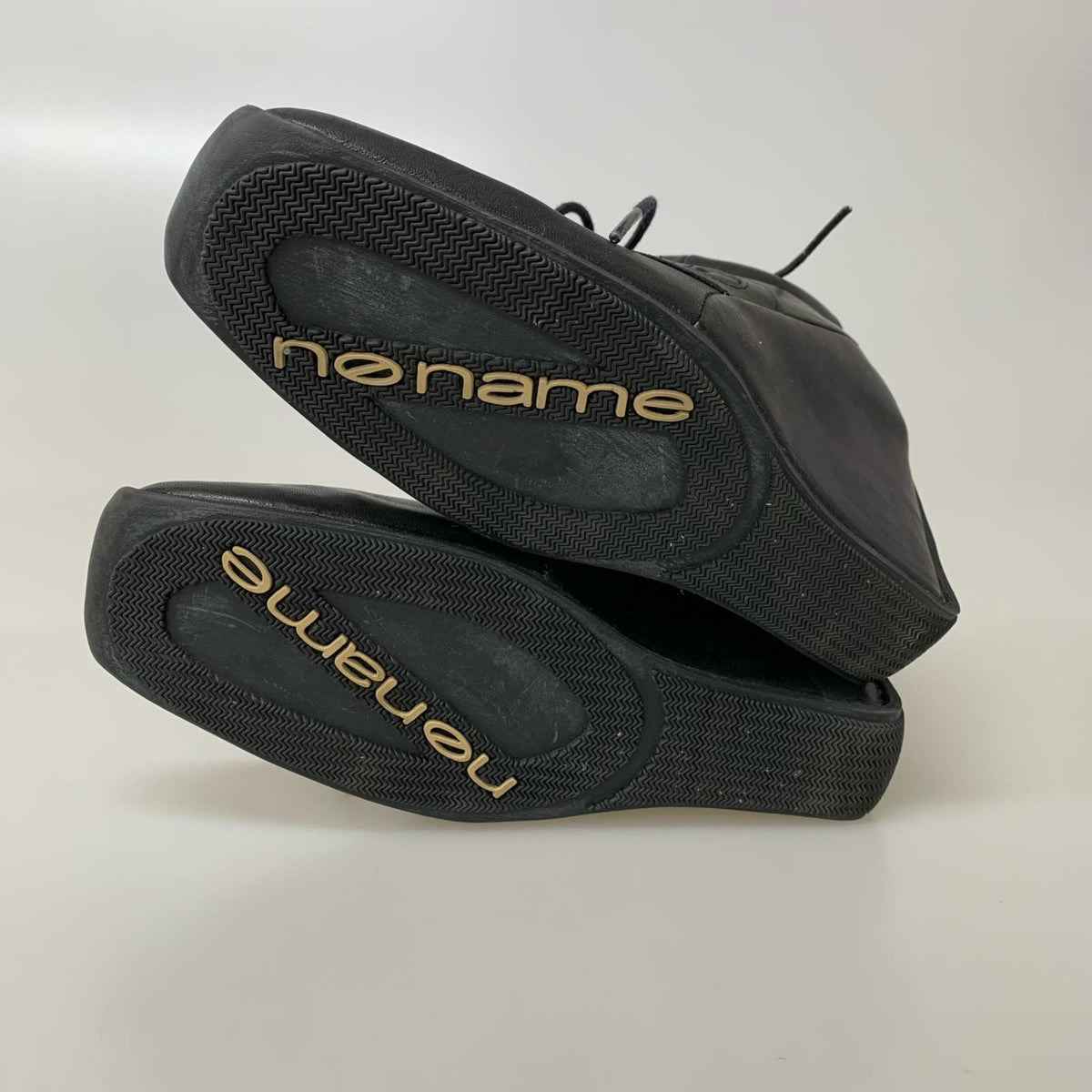 シューズ NO NAME ｳｪｯｼﾞｿｰﾙｽﾆｰｶｰ ﾌﾞﾗｯｸ ブラック