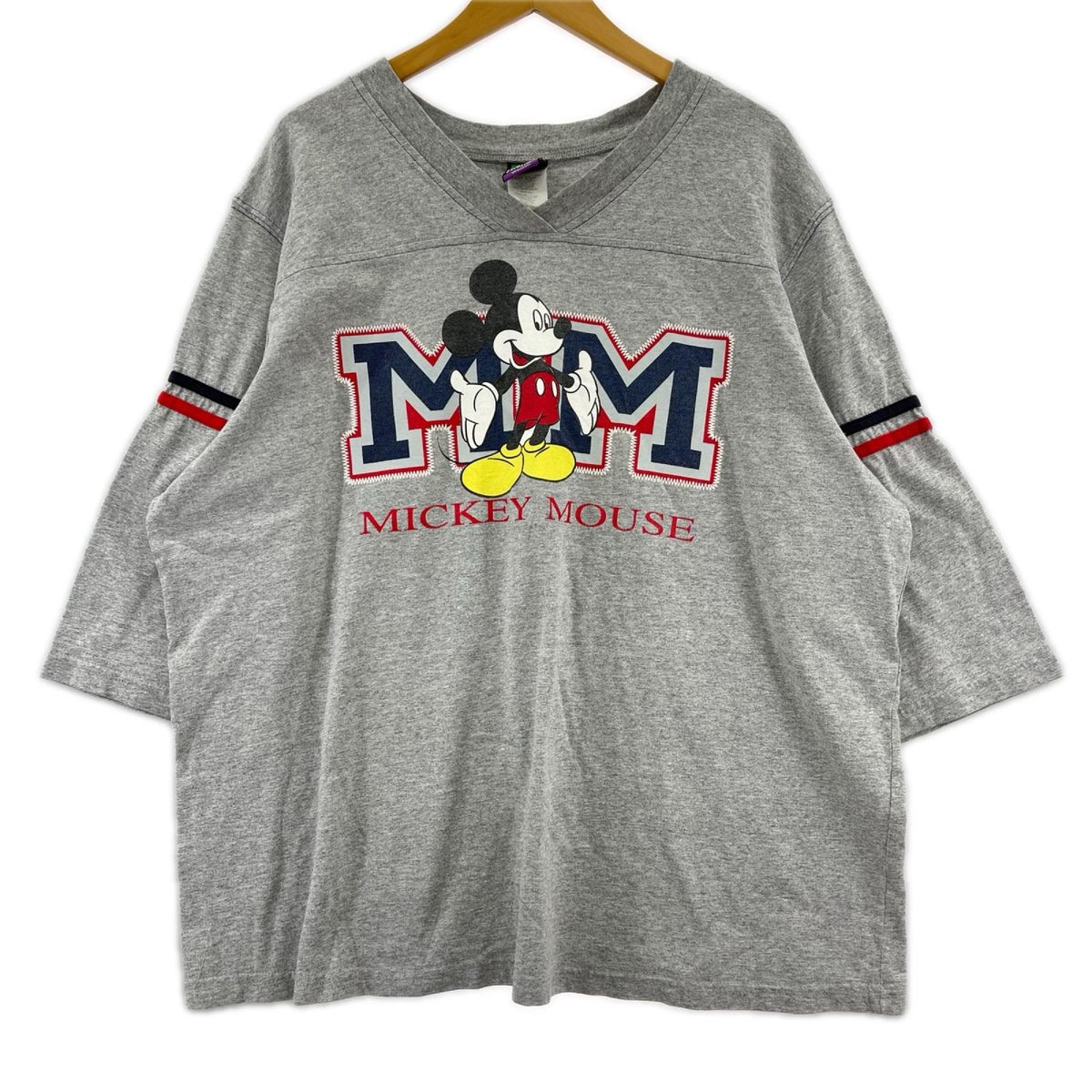 半袖Ｔシャツ 90S ミッキー プリントTシャツ グレー