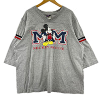 半袖Ｔシャツ 90S ミッキー プリントTシャツ グレー