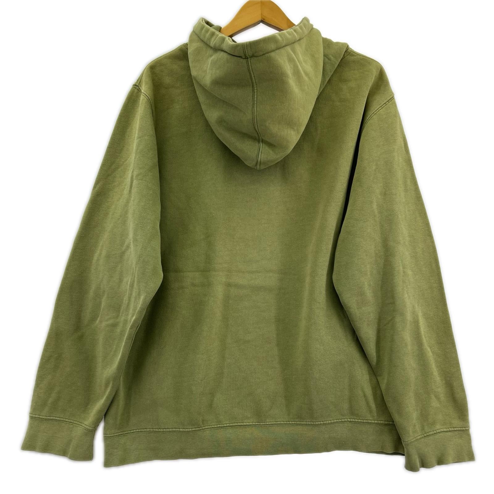 パーカー STUSSY OLD ｽｳｪｯﾄﾌﾟﾙｵｰﾊﾞｰﾊﾟｰｶｰ ｵﾘｰﾌﾞ (M) M