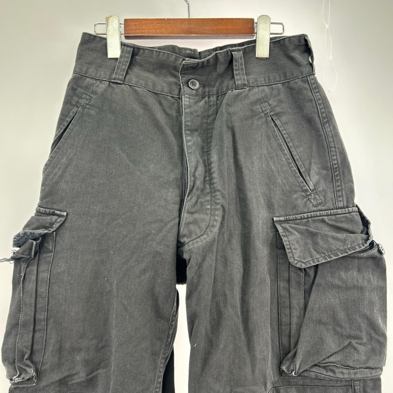 パンツ HOUSTON FRENCH MILITARY M-47 PANTS 黒 ブラック
