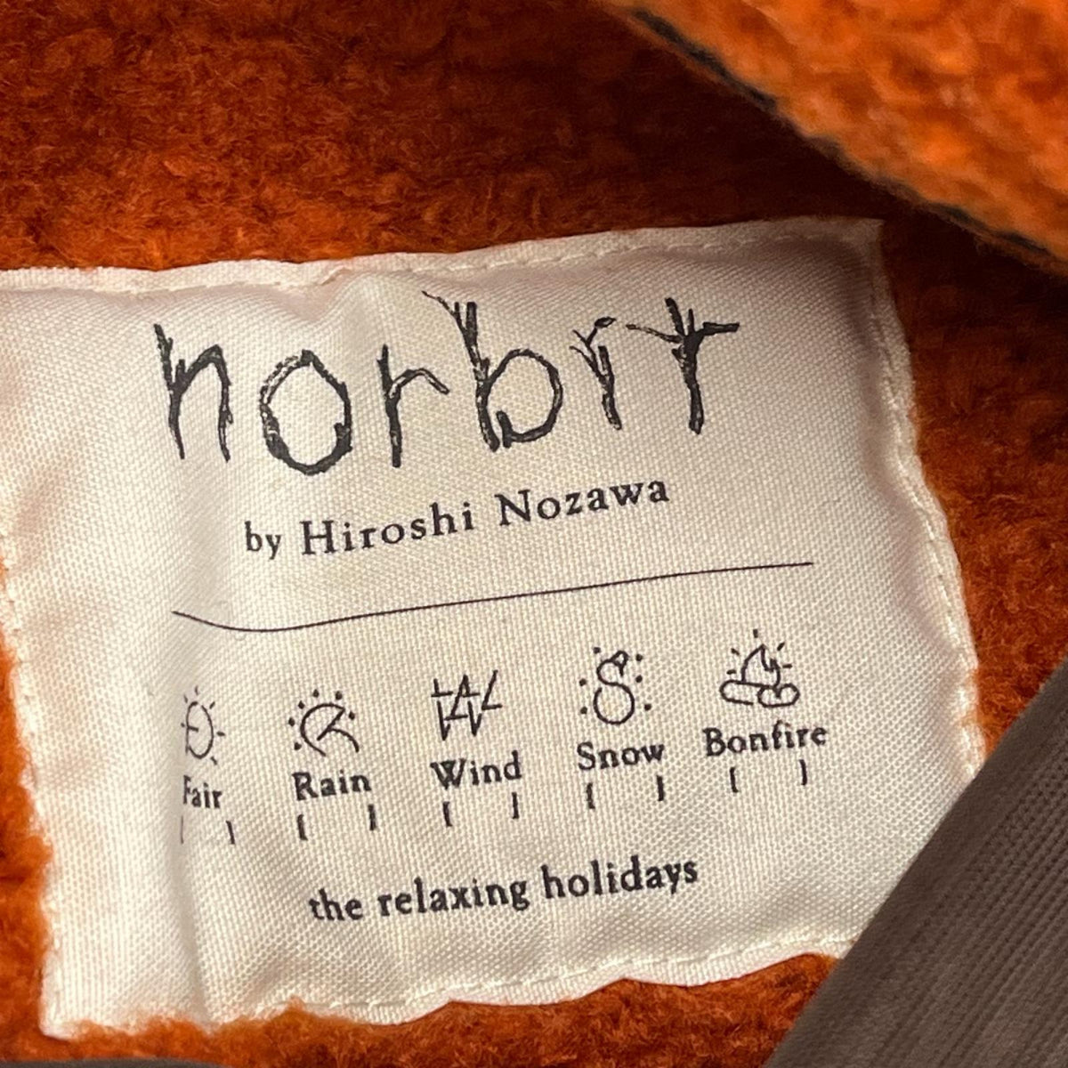 ジャケット norbit リバーシブルカモフリースジャケット オレンジ