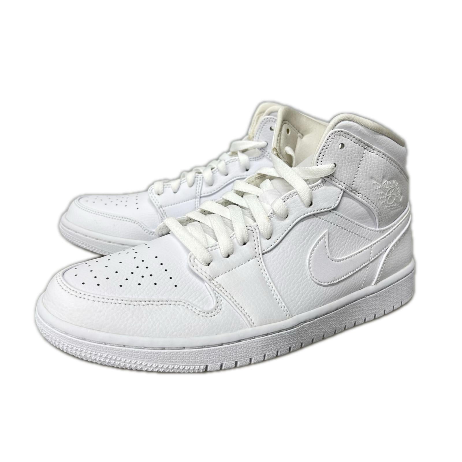 スニーカー Air Jordan 1 Mid 554724-129　10ﾊｰﾌ 28.5cm (US10 1/2 UK10 EU47) ホワイト