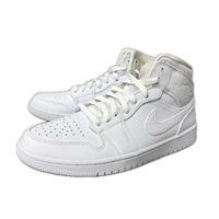 スニーカー Air Jordan 1 Mid 554724-129　10ﾊｰﾌ 28.5cm (US10 1/2 UK10 EU47) ホワイト