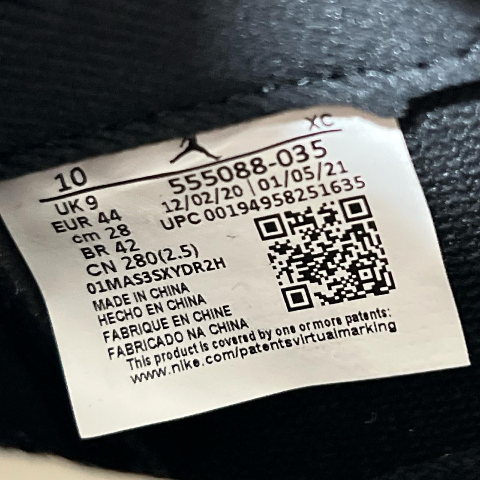 スニーカー AIR JORDAN 1 HIGH OG 555088-035 28cm (US10 UK9 1/2 EU46)