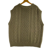 ニット 18AW FRENCH MERINO ARAN KNIT VEST ベージュ