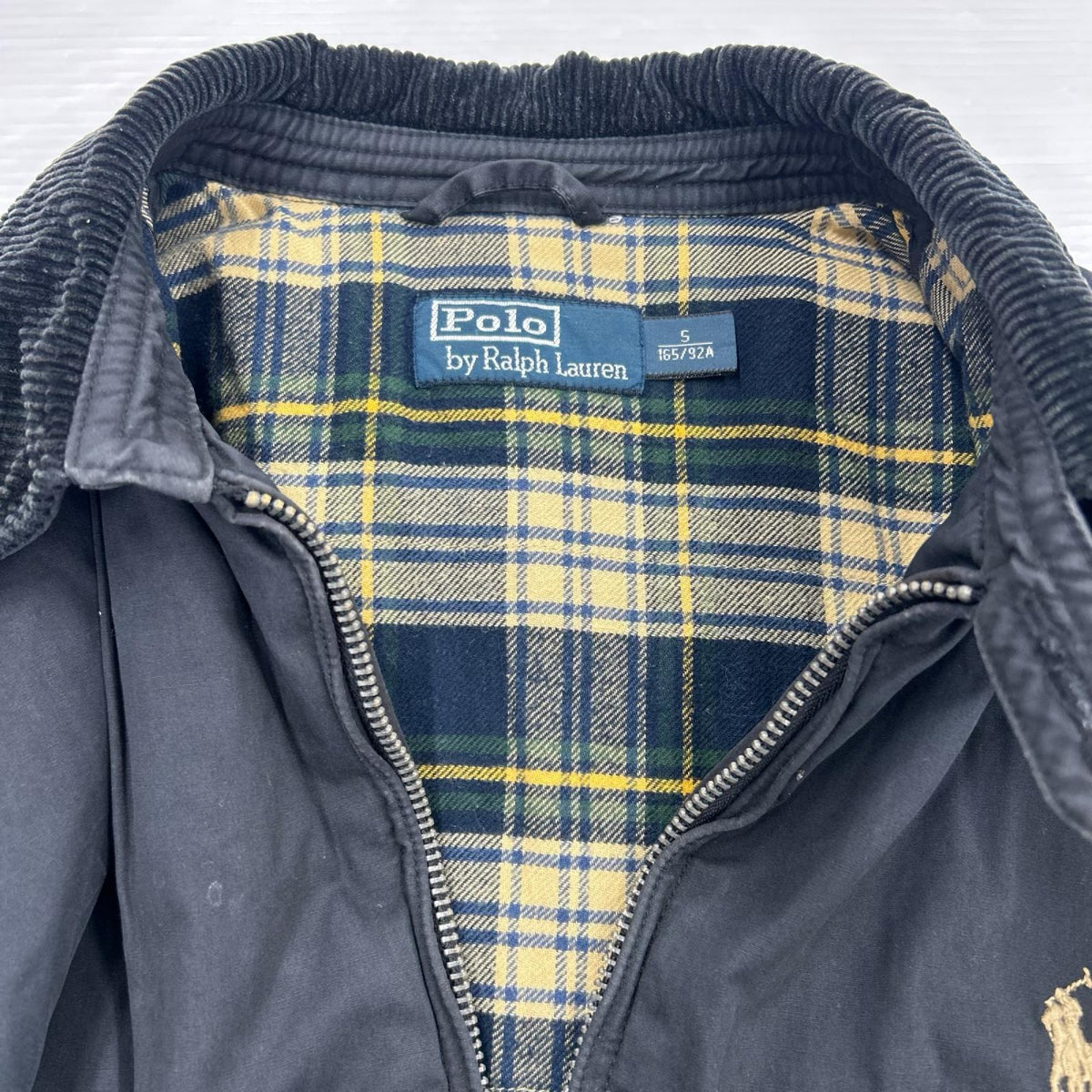 ジャケット POLO RALPH LAUREN 襟ｺｰﾃﾞｭﾛｲ ｽｲﾝｸﾞﾄｯﾌﾟ S ﾌﾞﾗｯｸ S ブラック