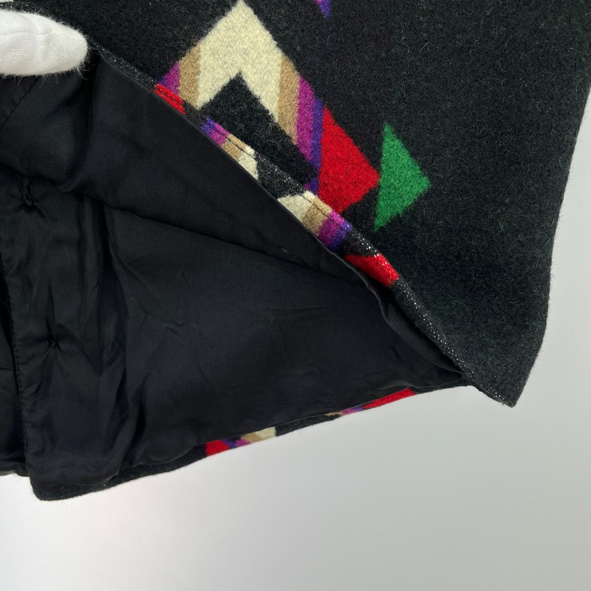 長袖シャツ PENDLETON 80s~ USA製 ﾈｲﾃｨﾌﾞﾃﾞｻﾞｲﾝ ｳｰﾙﾍﾞｽﾄ 40 ブラック
