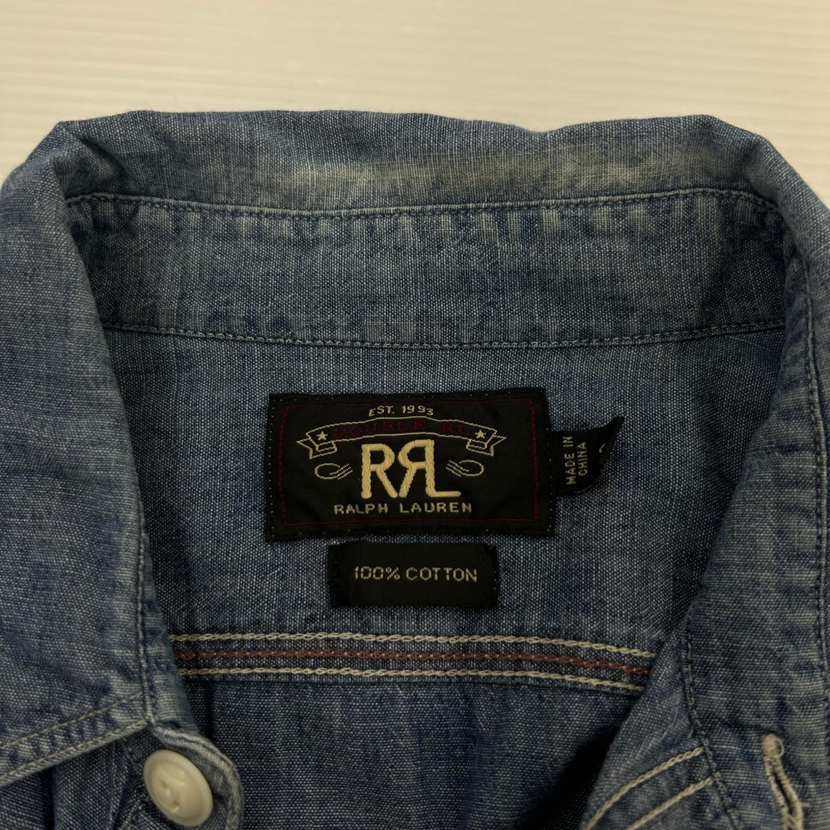 長袖シャツ RRL 一つ星 ﾃﾞﾆﾑｼｬﾂ S ﾌﾞﾙｰ S