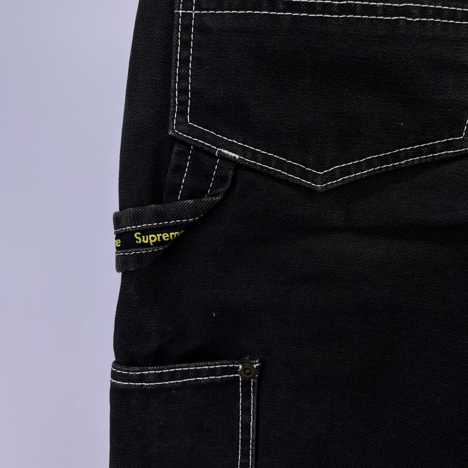 パンツ Supreme 22SS Double Knee Canvas Painter Pant 30 黒 30 ブラック