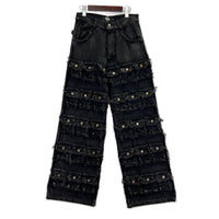 デニムパンツ NO FAITH STUDIOS NUBIAN 64POCKET PANTS XS 黒 ブラック