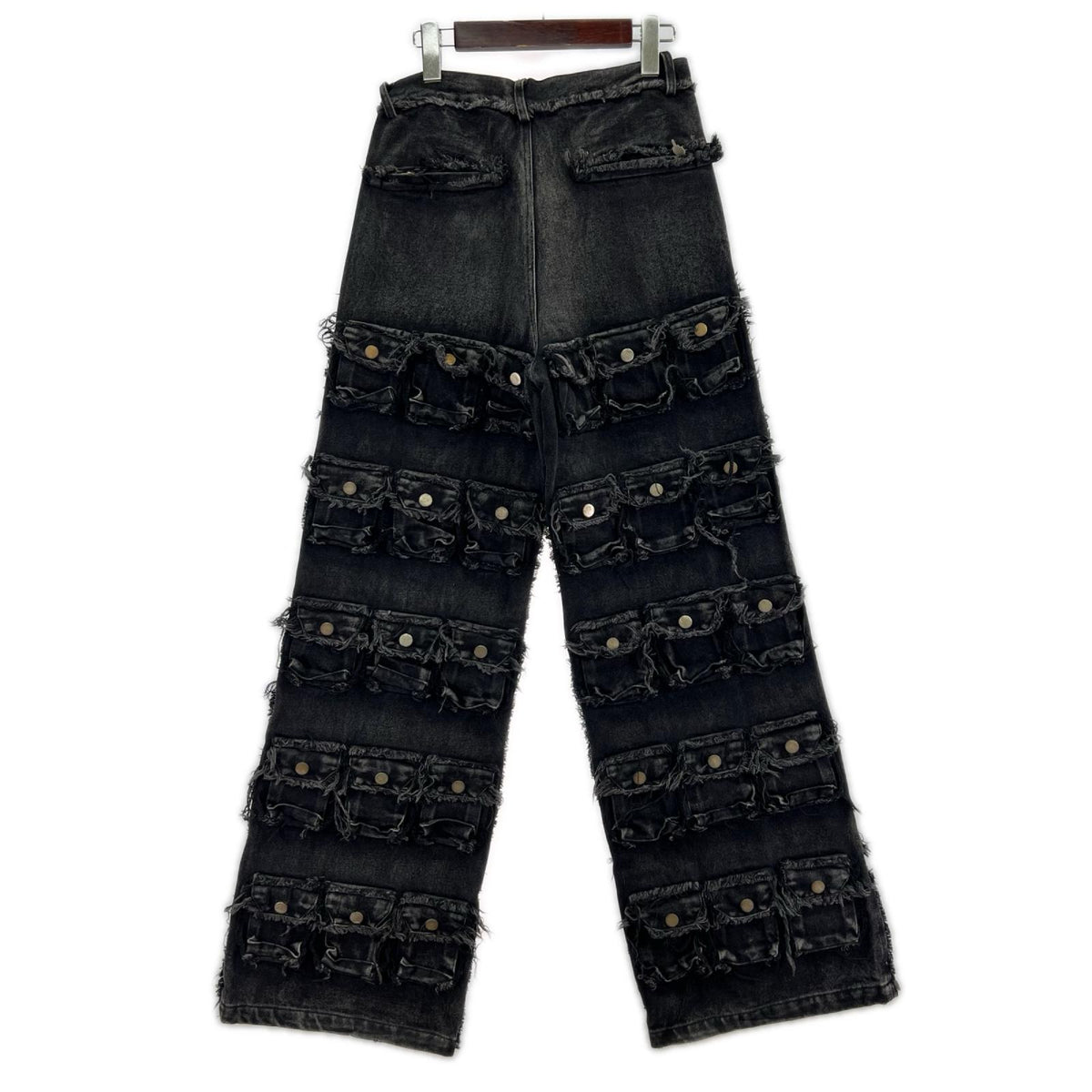 デニムパンツ NO FAITH STUDIOS NUBIAN 64POCKET PANTS XS 黒 ブラック