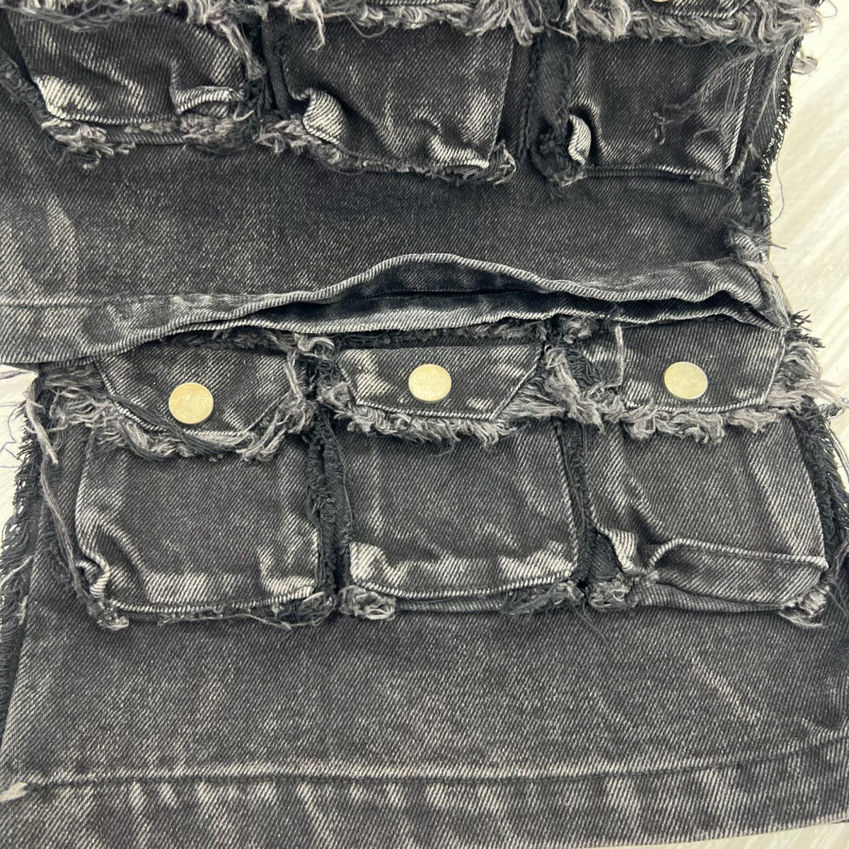 デニムパンツ NO FAITH STUDIOS NUBIAN 64POCKET PANTS XS 黒 ブラック