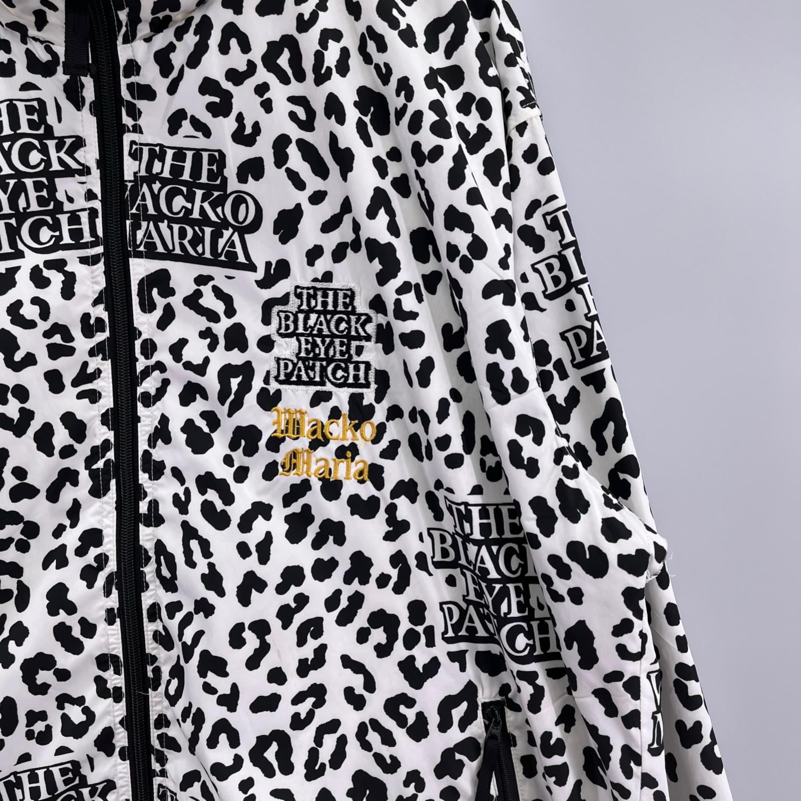 ジャケット WACKO MARIA×BLACK EYE PATCH LEOPARD TRACK JACKET M 白×黒 M