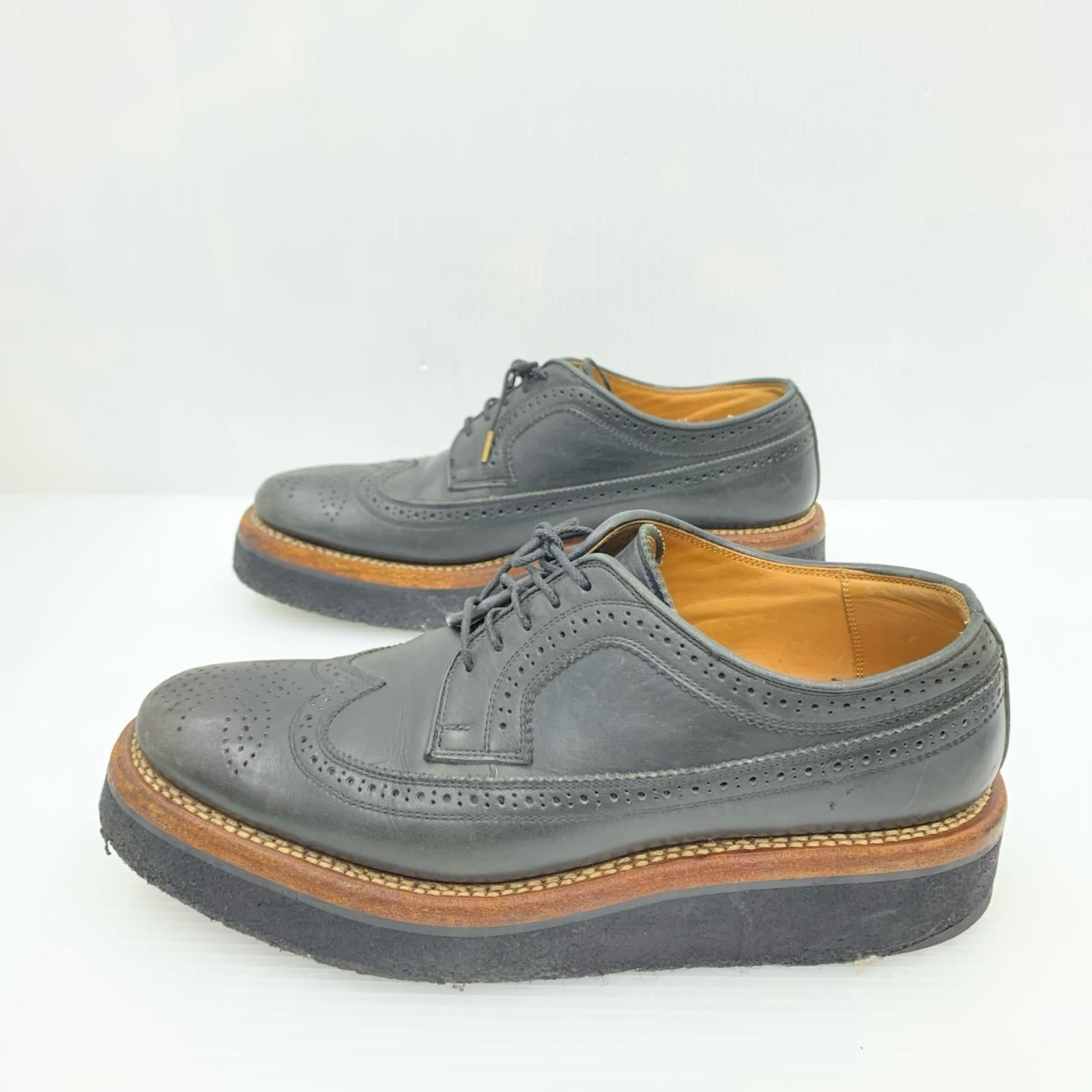 シューズ MENDELL ウィングチップ BLK (8)