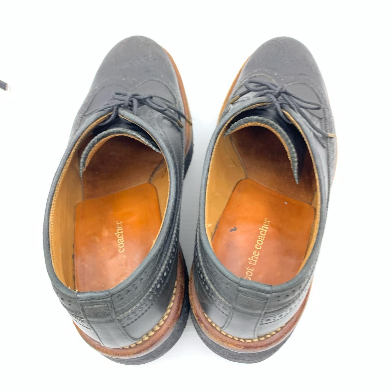 シューズ MENDELL ウィングチップ BLK (8)
