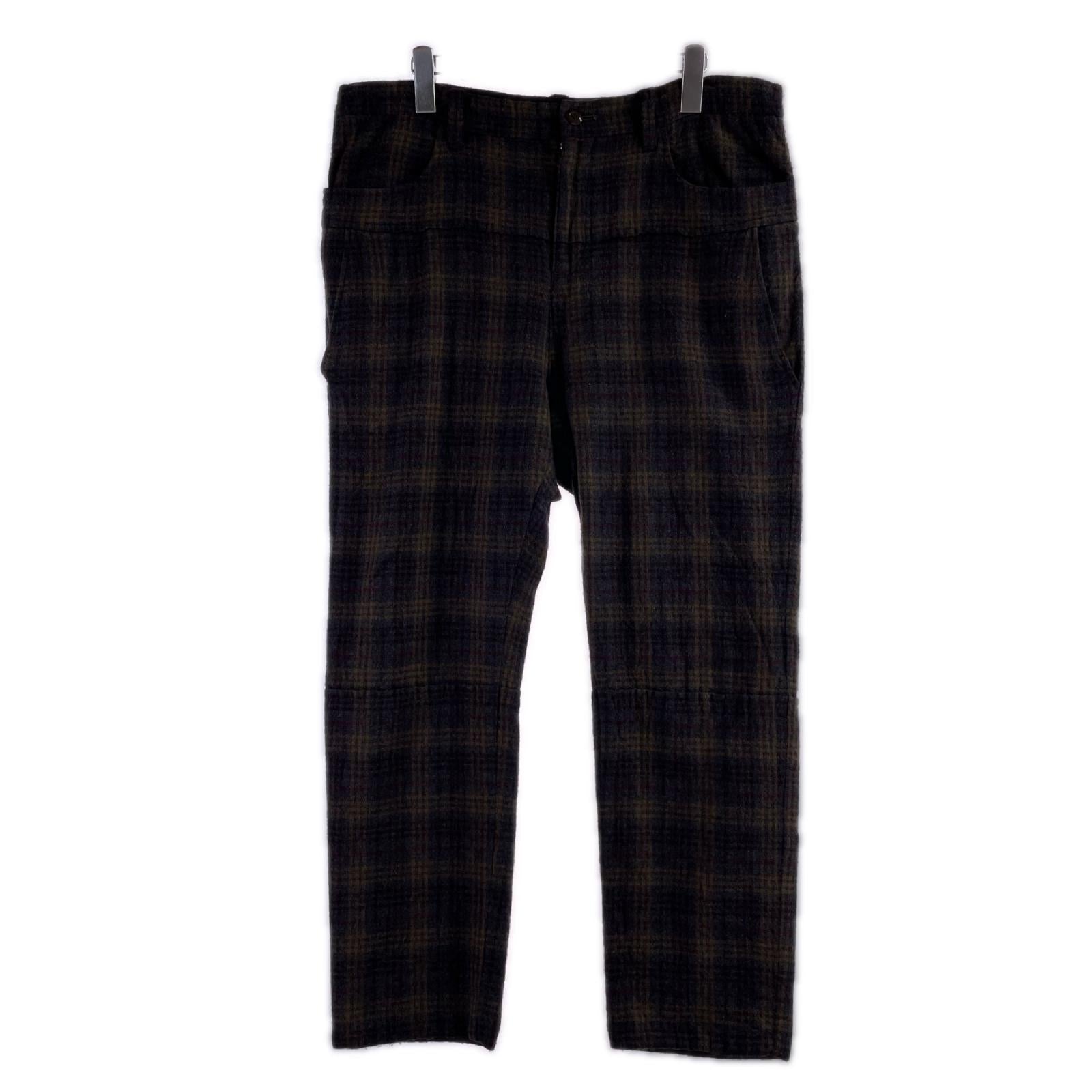 パンツ 12AW ｻｲｺｶﾗ―期 縮絨ｳｰﾙﾊﾟﾝﾂ ﾁｪｯｸ (4) 4