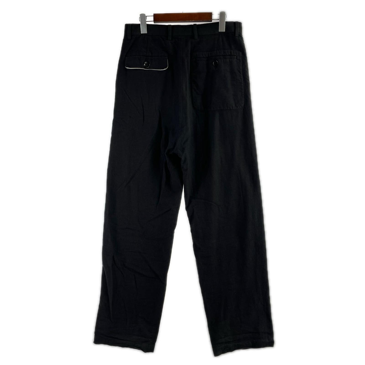 パンツ 21AW 2ﾀｯｸ ﾃｰﾊﾟｰﾄﾞｽﾗｯｸｽｳｰﾙﾘﾈﾝｺｯﾄﾝﾛﾝｸﾞ 2 ブラック